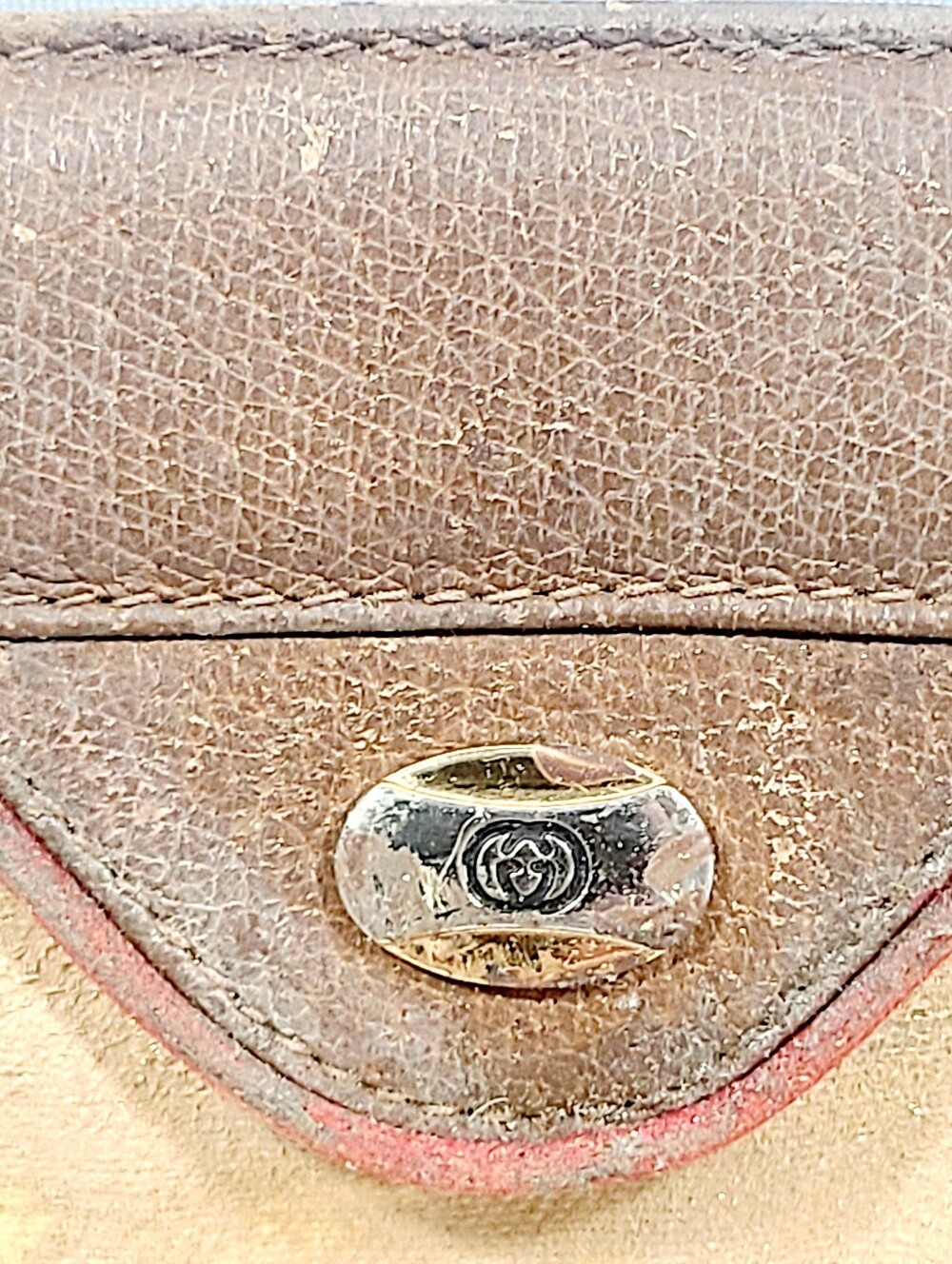 Gucci Canvas Leather Clutch Bag - Picture 2 of 9